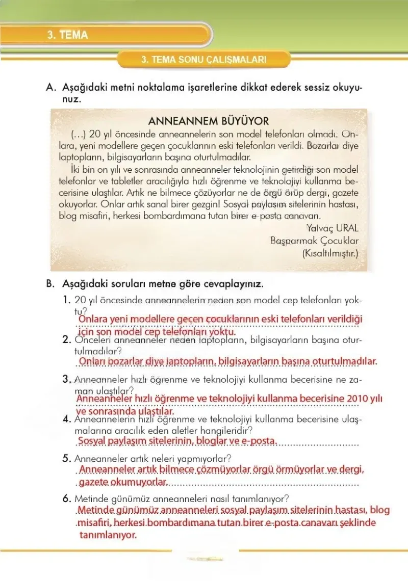 3. Sınıf Türkçe Ders Kitabı Cevapları İlke Yayınları Sayfa 124 Çözüm Görseli