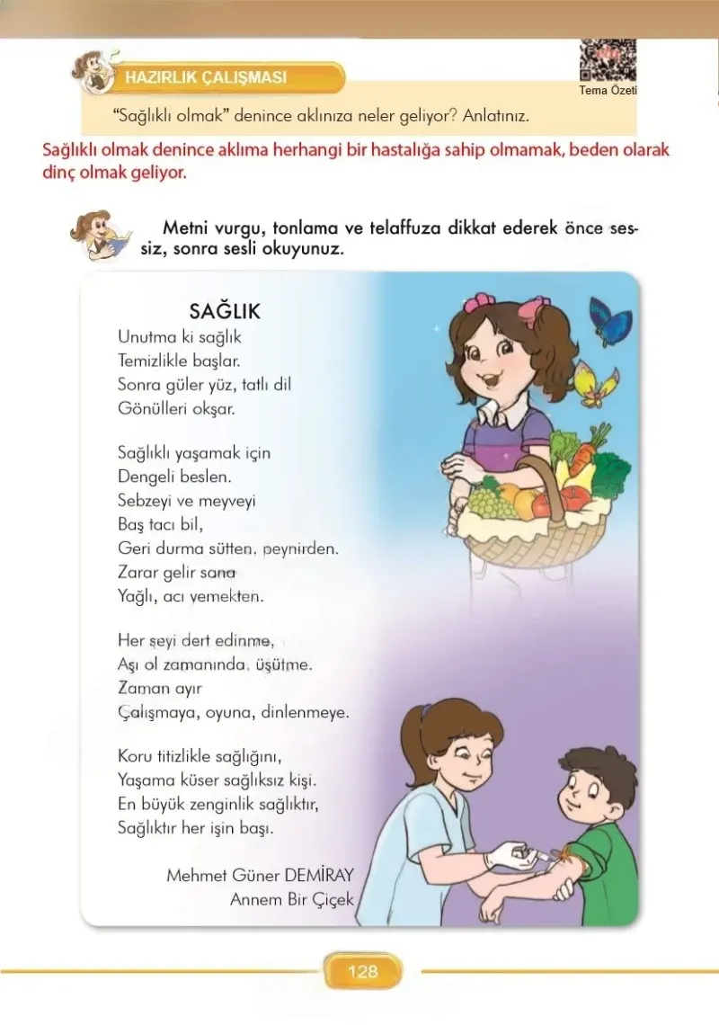 3. Sınıf Türkçe Ders Kitabı Cevapları İlke Yayınları Sayfa 128 Çözüm Görseli