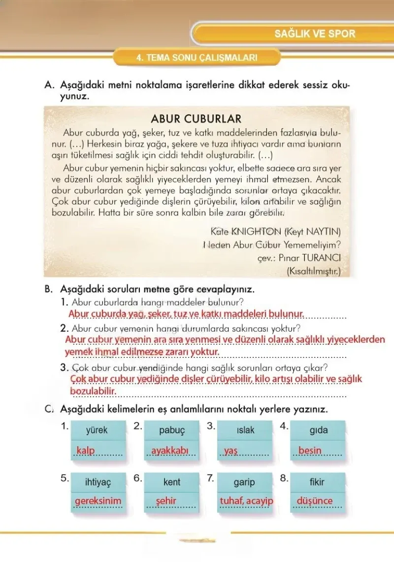 3. Sınıf Türkçe Ders Kitabı Cevapları İlke Yayınları Sayfa 159 Çözüm Görseli