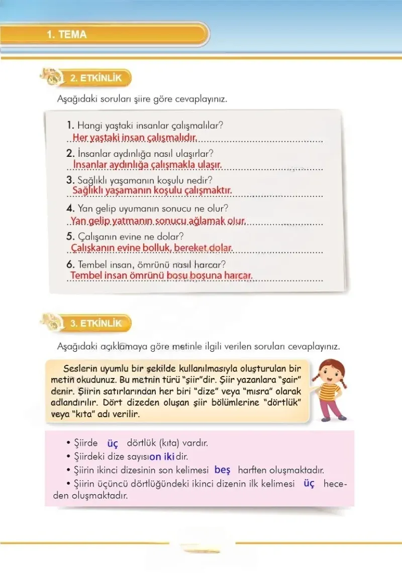 3. Sınıf Türkçe Ders Kitabı Cevapları İlke Yayınları Sayfa 16 Çözüm Görseli