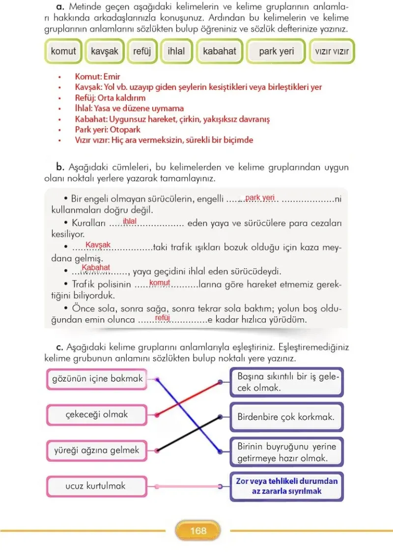 3. Sınıf Türkçe Ders Kitabı Cevapları İlke Yayınları Sayfa 168 Çözüm Görseli