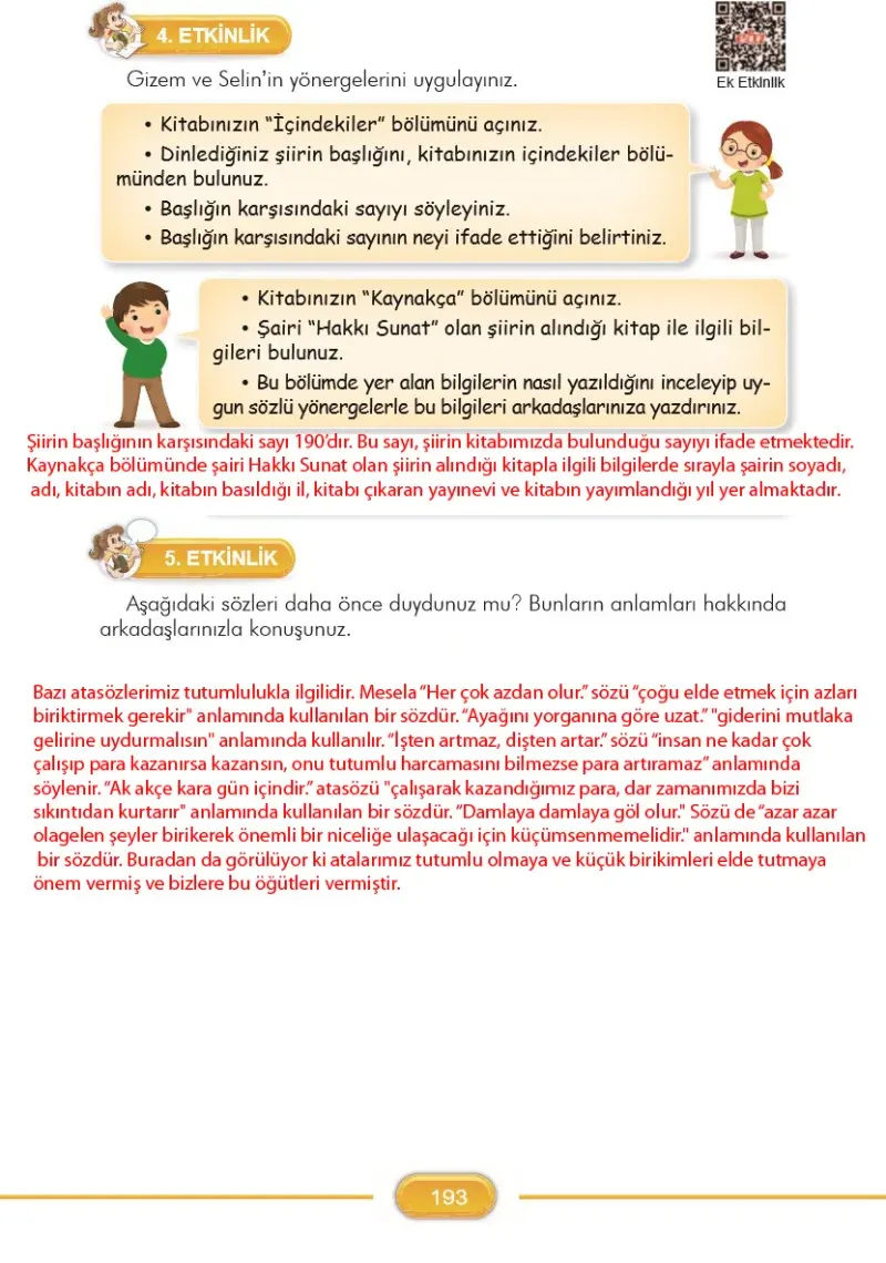 3. Sınıf Türkçe Ders Kitabı Cevapları İlke Yayınları Sayfa 193 Çözüm Görseli