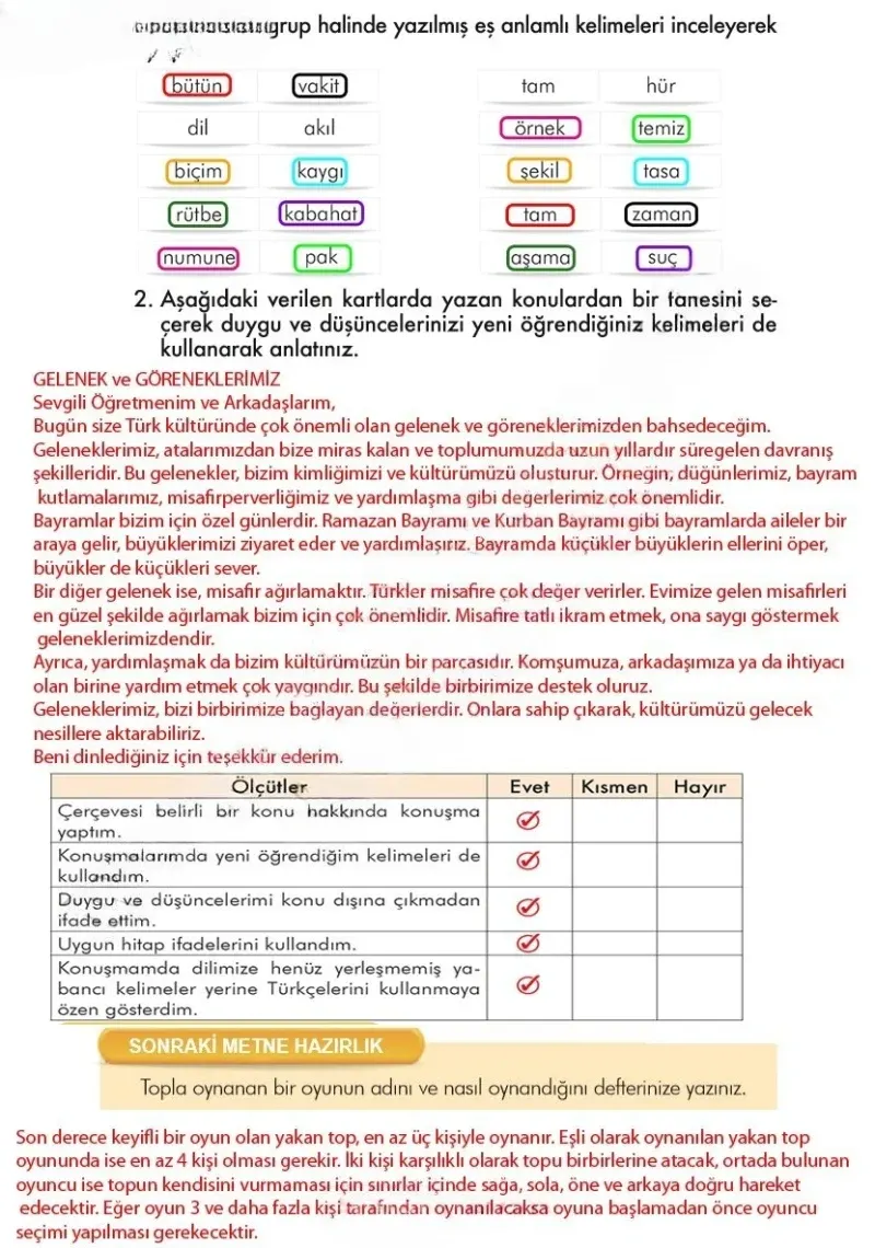 3. Sınıf Türkçe Ders Kitabı Cevapları İlke Yayınları Sayfa 234 Çözüm Görseli