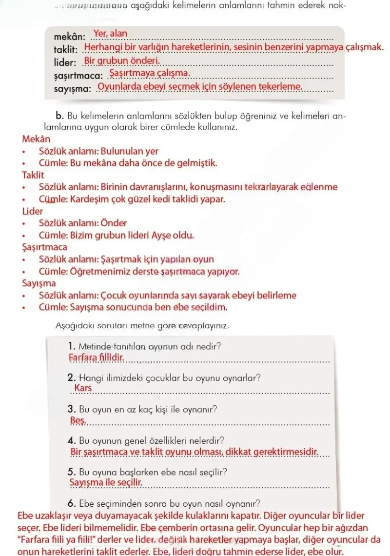 3. Sınıf Türkçe Ders Kitabı Cevapları İlke Yayınları Sayfa 238 Çözüm Görseli