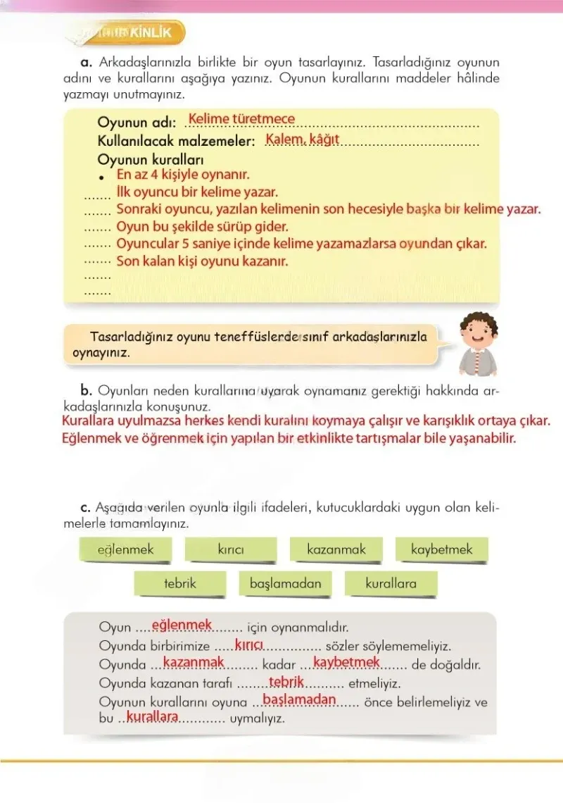 3. Sınıf Türkçe Ders Kitabı Cevapları İlke Yayınları Sayfa 240 Çözüm Görseli
