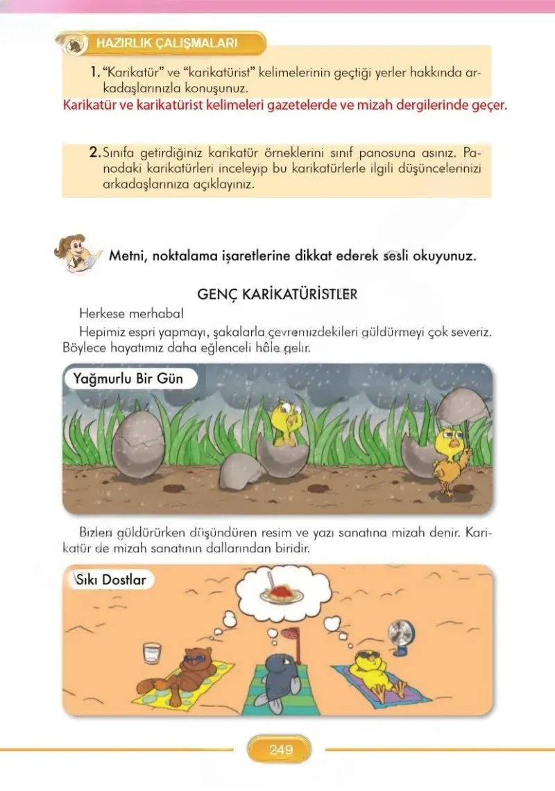 3. Sınıf Türkçe Ders Kitabı Cevapları İlke Yayınları Sayfa 249 Çözüm Görseli