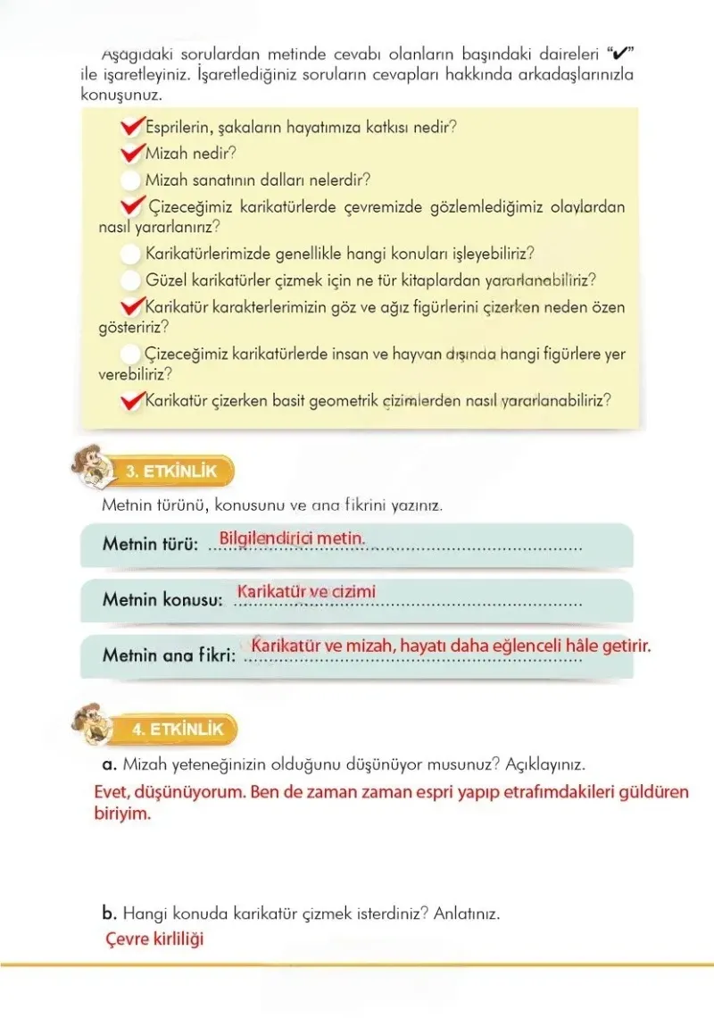 3. Sınıf Türkçe Ders Kitabı Cevapları İlke Yayınları Sayfa 252 Çözüm Görseli