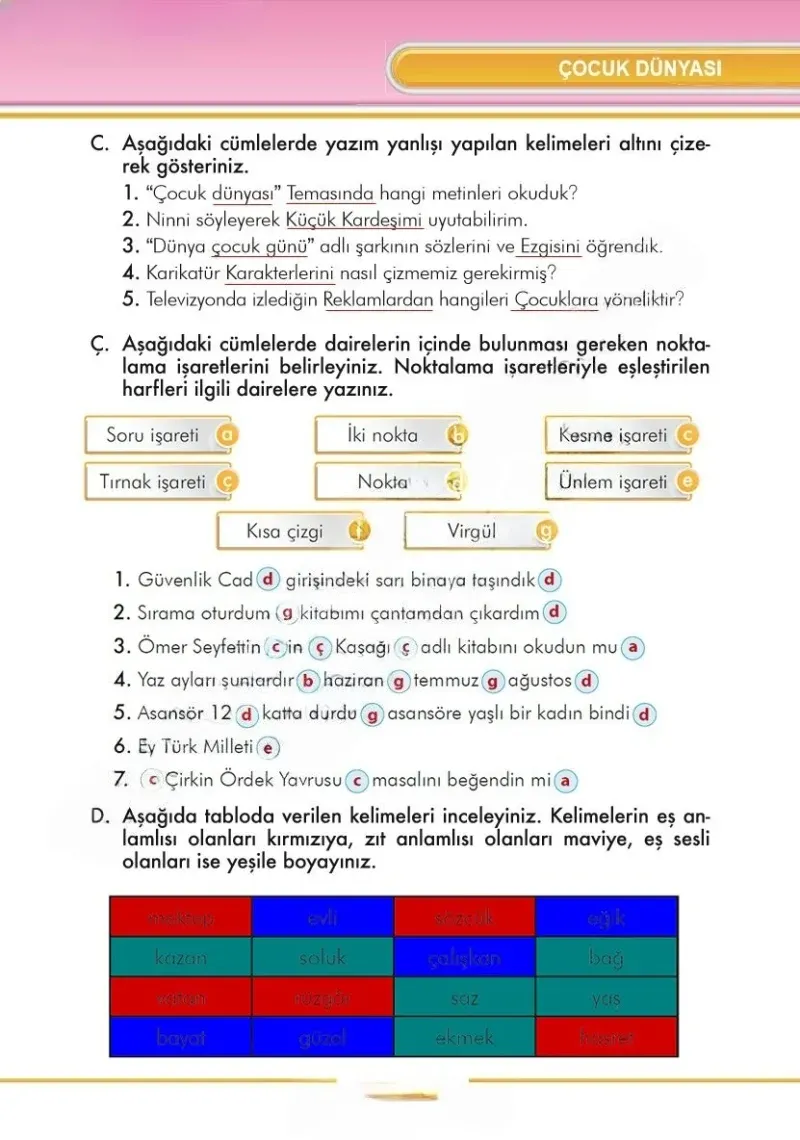 3. Sınıf Türkçe Ders Kitabı Cevapları İlke Yayınları Sayfa 265 Çözüm Görseli