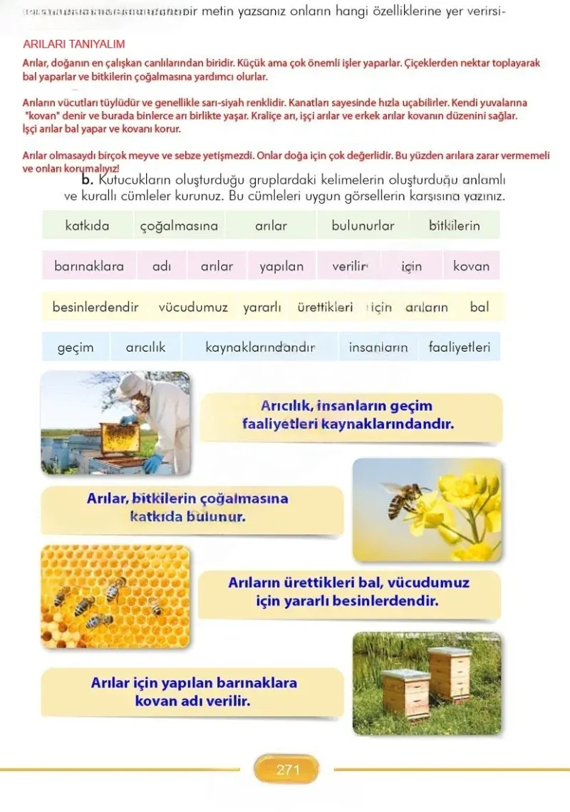 3. Sınıf Türkçe Ders Kitabı Cevapları İlke Yayınları Sayfa 271 Çözüm Görseli
