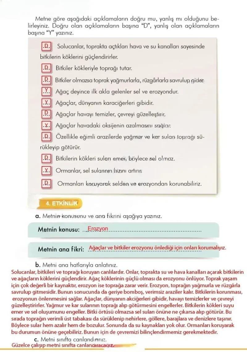 3. Sınıf Türkçe Ders Kitabı Cevapları İlke Yayınları Sayfa 293 Çözüm Görseli