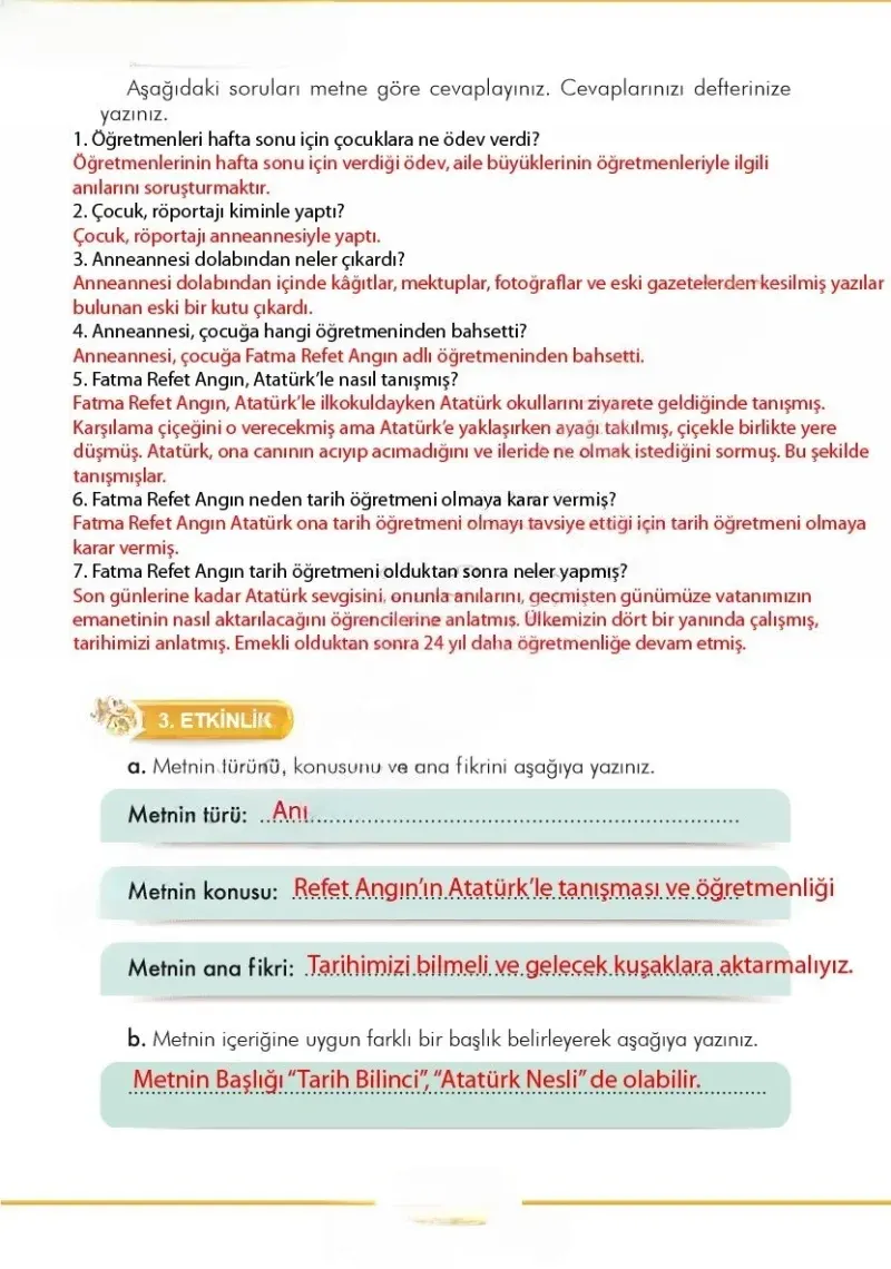 3. Sınıf Türkçe Ders Kitabı Cevapları İlke Yayınları Sayfa 78 Çözüm Görseli