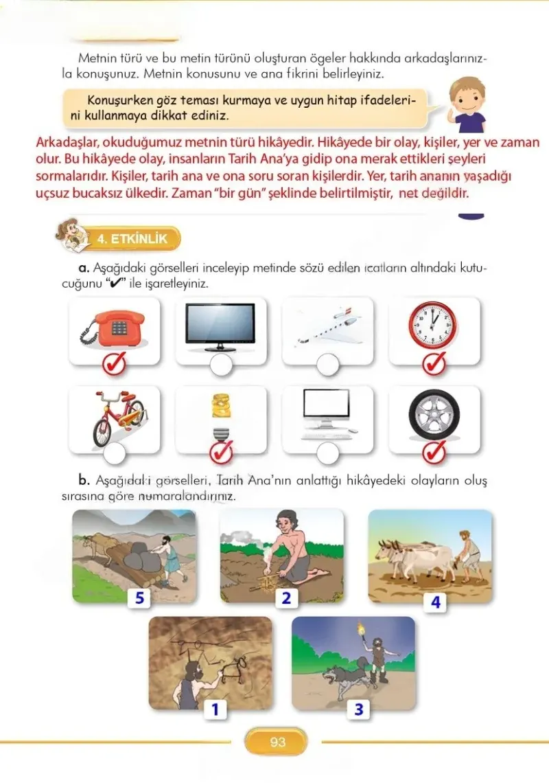 3. Sınıf Türkçe Ders Kitabı Cevapları İlke Yayınları Sayfa 93 Çözüm Görseli