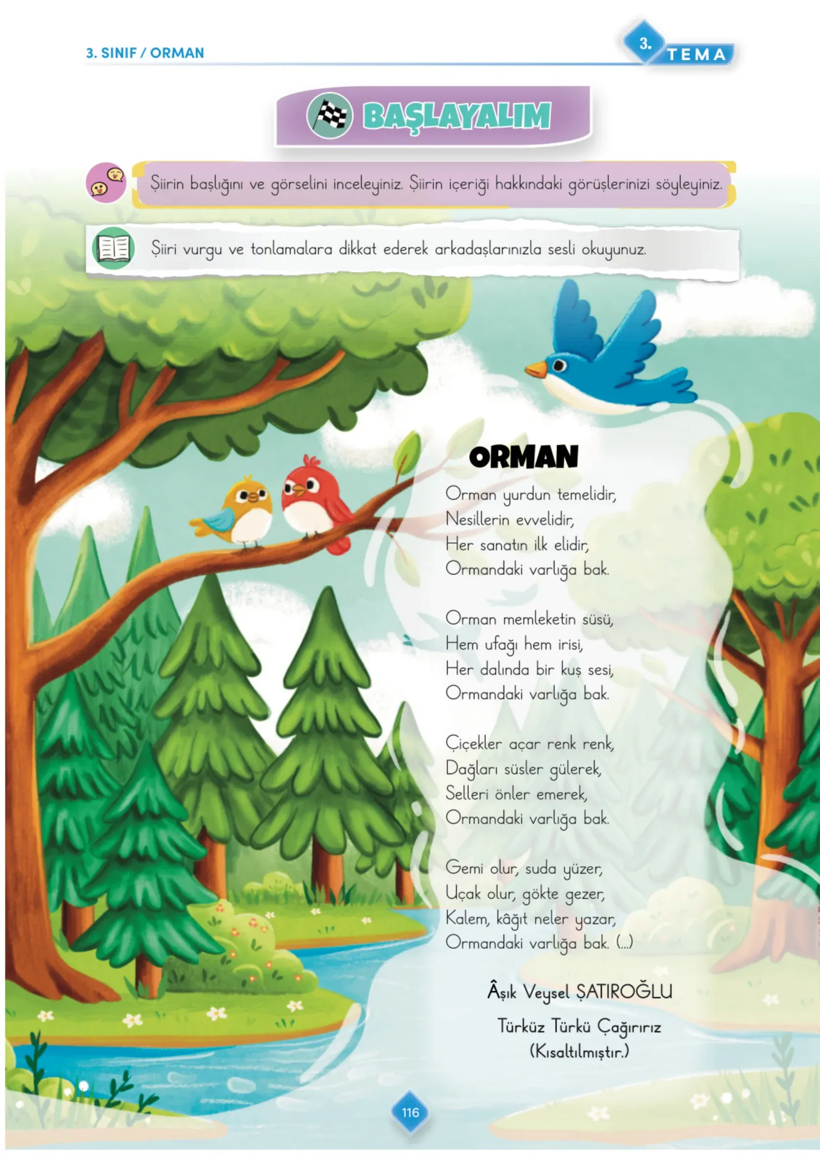3. Sınıf Türkçe Ders Kitabı Cevapları Meb Yayınları 1. Kitap Sayfa 116