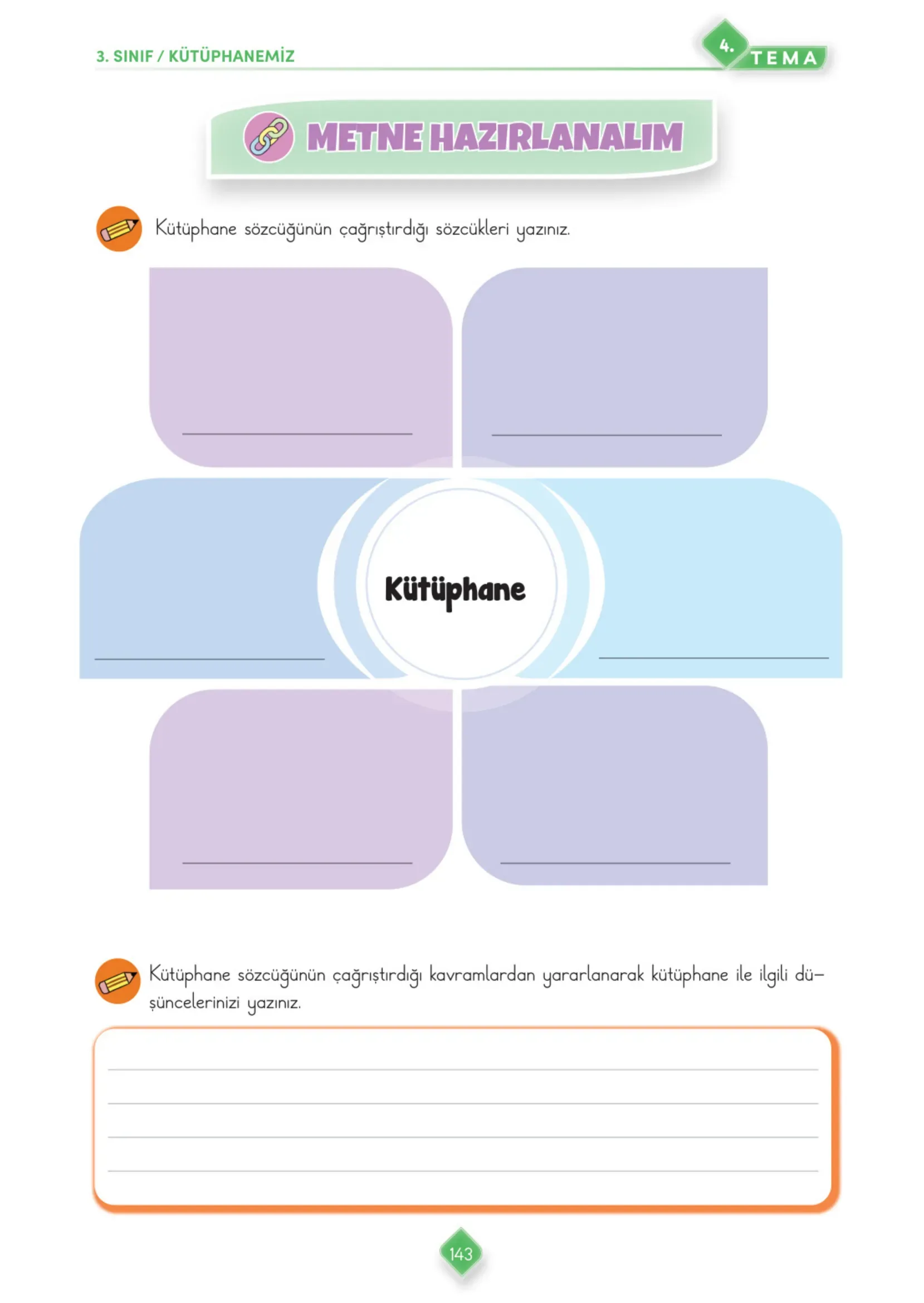 3. Sınıf Türkçe Ders Kitabı Cevapları Meb Yayınları 1. Kitap Sayfa 143