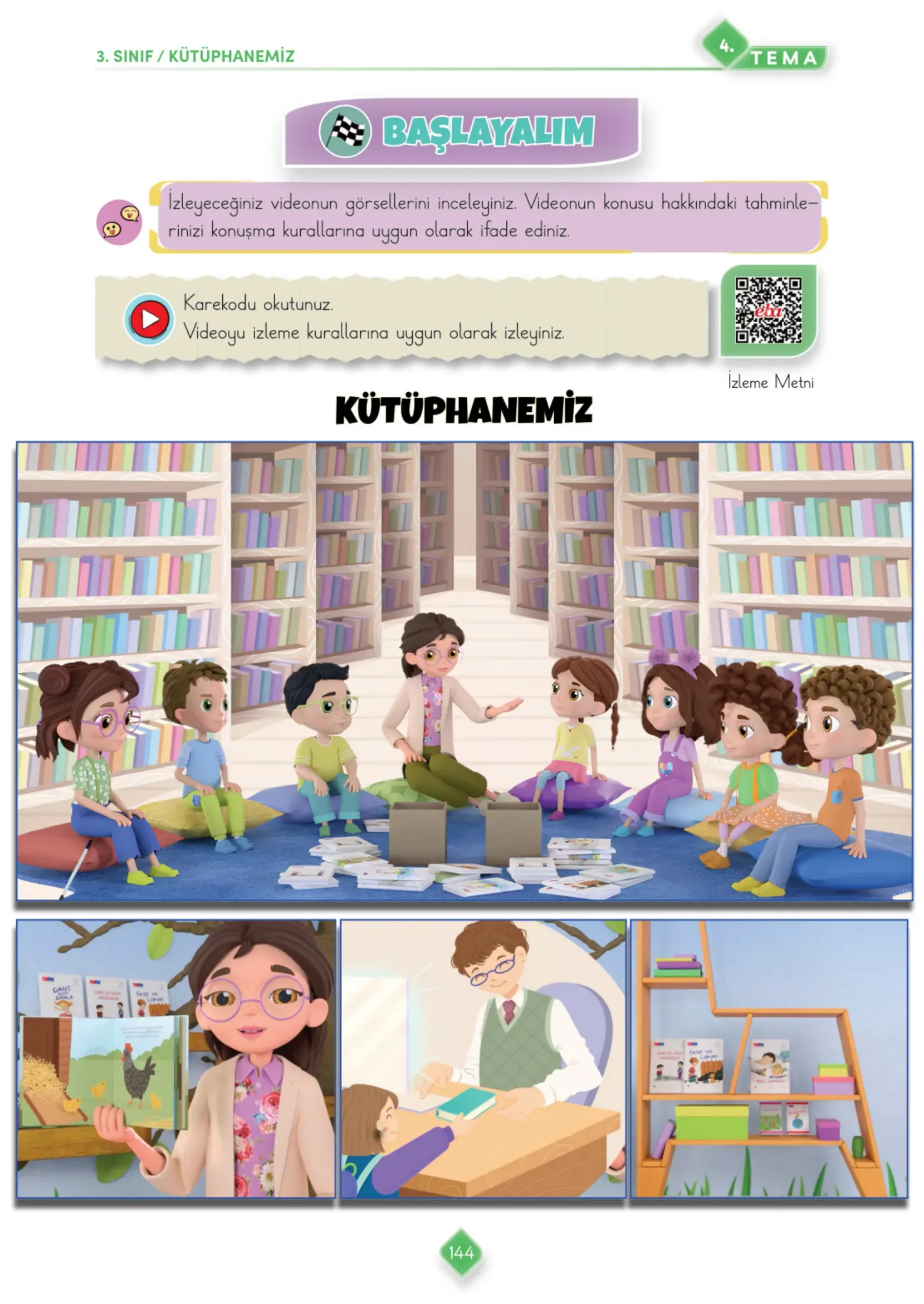 3. Sınıf Türkçe Ders Kitabı Cevapları Meb Yayınları 1. Kitap Sayfa 144