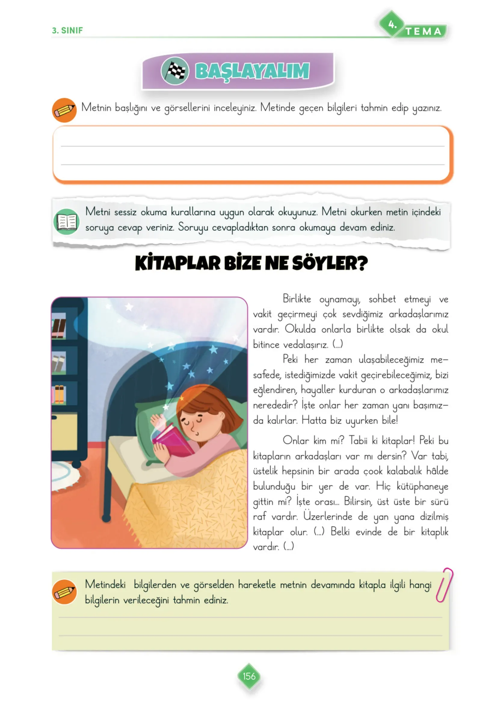 3. Sınıf Türkçe Ders Kitabı Cevapları Meb Yayınları 1. Kitap Sayfa 156