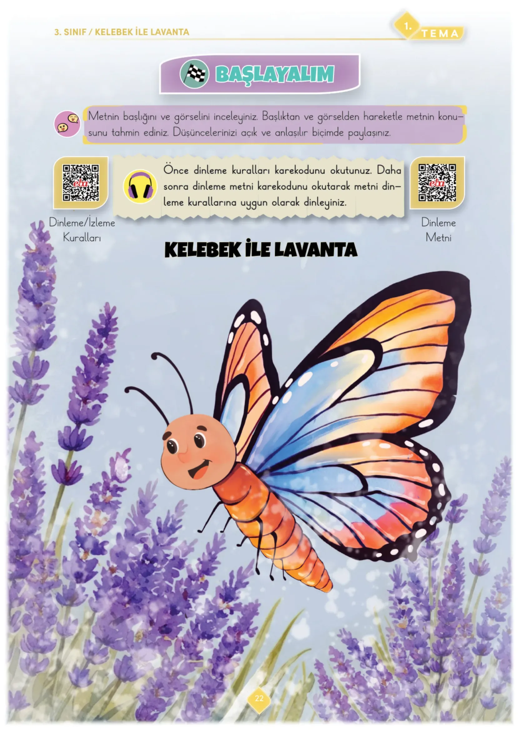 3. Sınıf Türkçe Ders Kitabı Cevapları Meb Yayınları 1. Kitap Sayfa 22