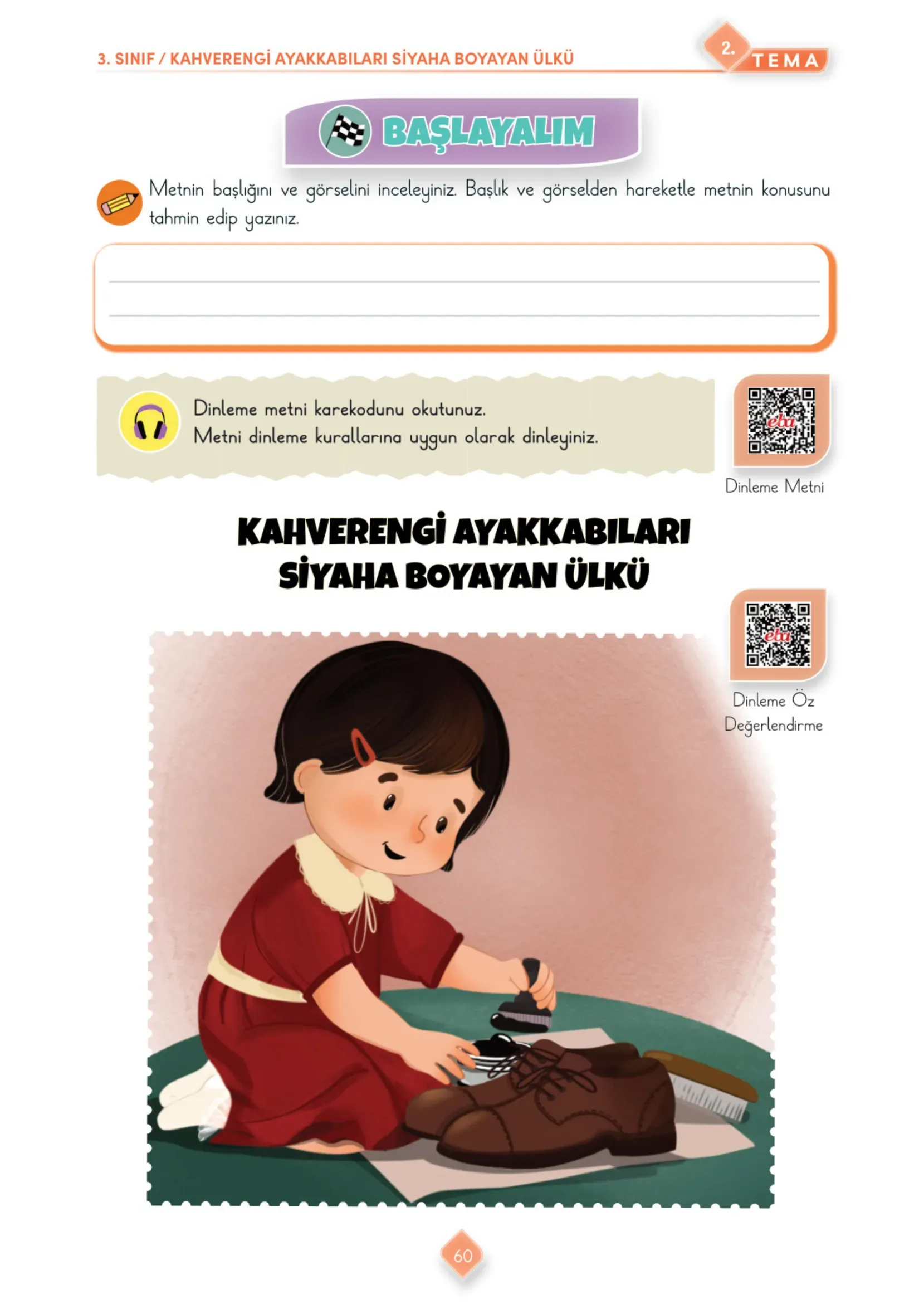 3. Sınıf Türkçe Ders Kitabı Cevapları Meb Yayınları 1. Kitap Sayfa 60