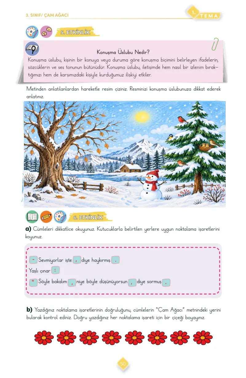 3. Sınıf Türkçe Ders Kitabı Cevapları Meb Yayınları 1. Kitap Sayfa 50 Çözüm Görseli