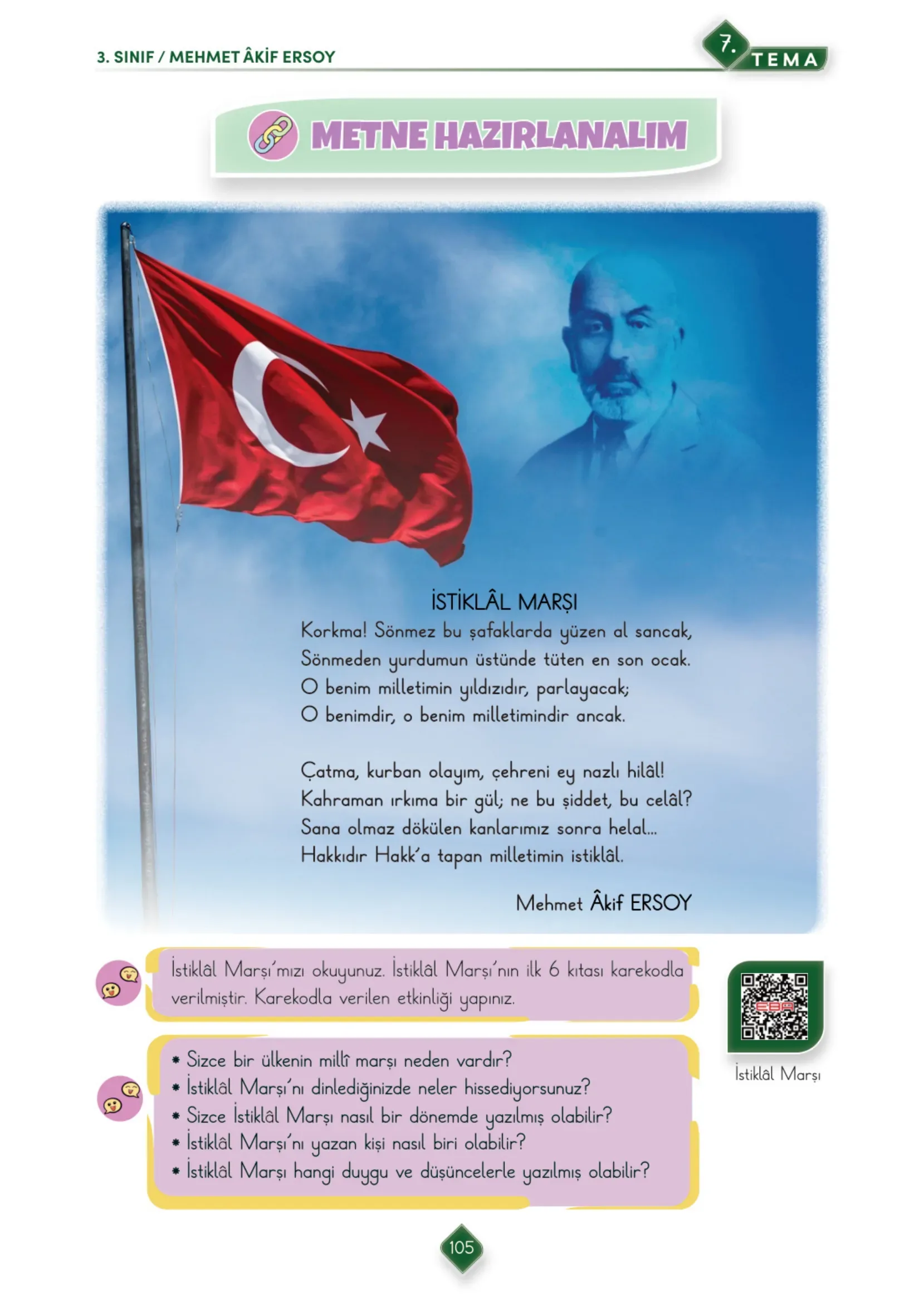 3. Sınıf Türkçe Ders Kitabı Cevapları Meb Yayınları 2. Kitap Sayfa 105