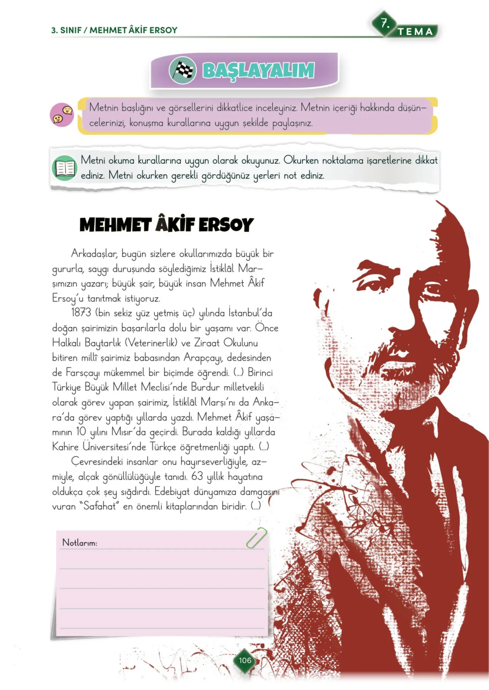 3. Sınıf Türkçe Ders Kitabı Cevapları Meb Yayınları 2. Kitap Sayfa 106