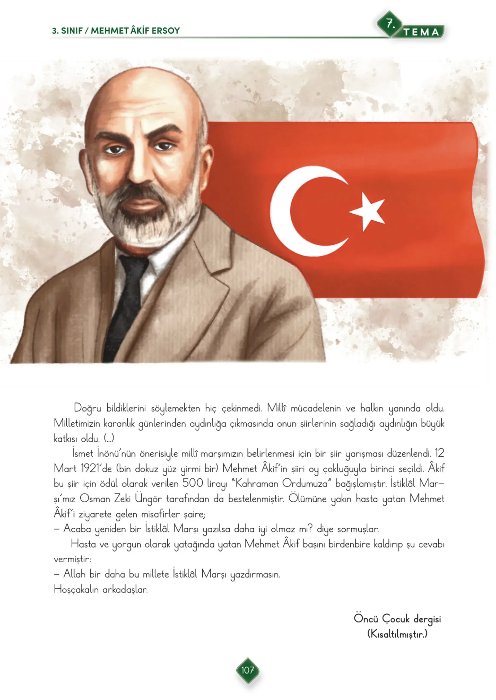3. Sınıf Türkçe Ders Kitabı Cevapları Meb Yayınları 2. Kitap Sayfa 107