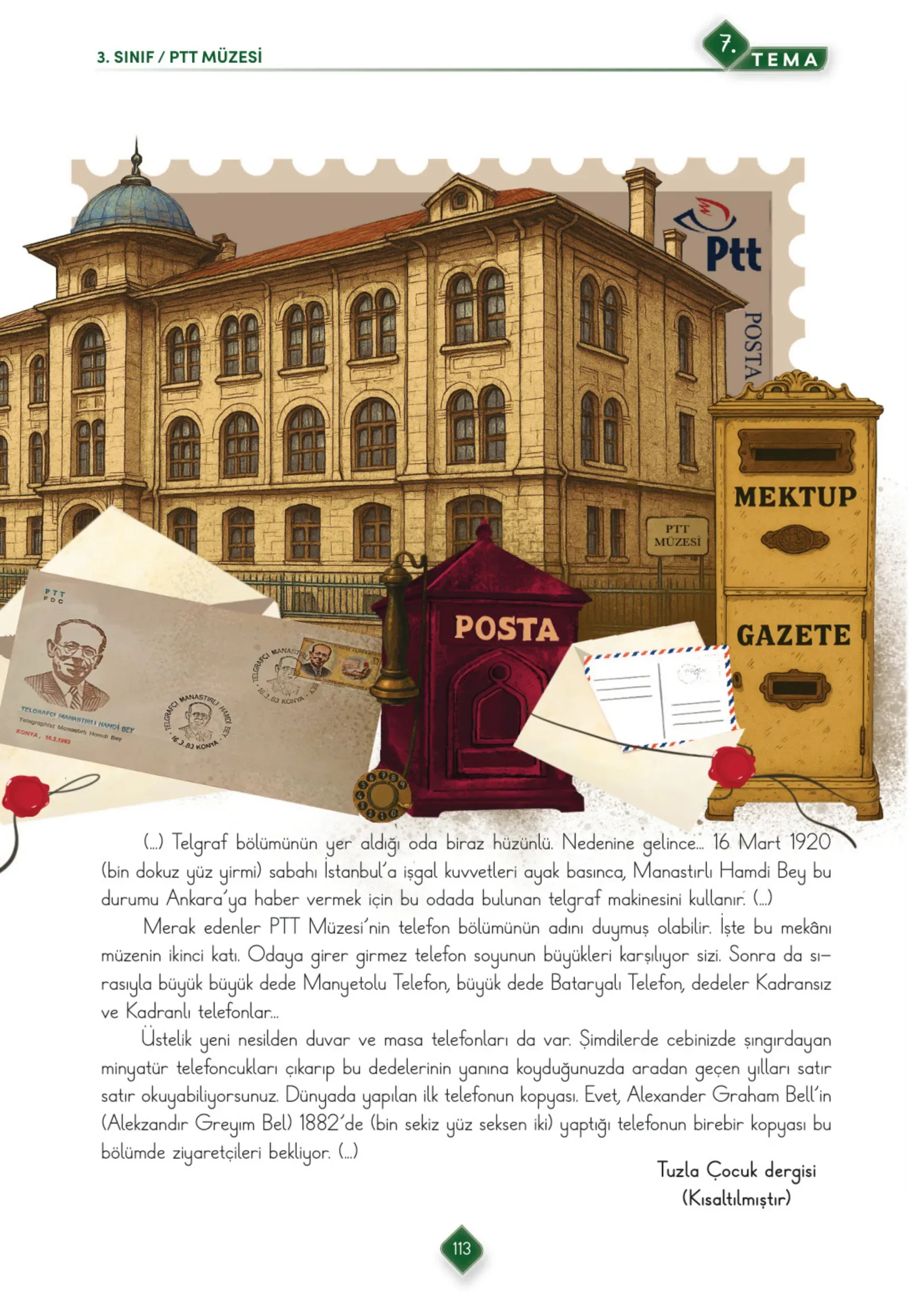 3. Sınıf Türkçe Ders Kitabı Cevapları Meb Yayınları 2. Kitap Sayfa 113