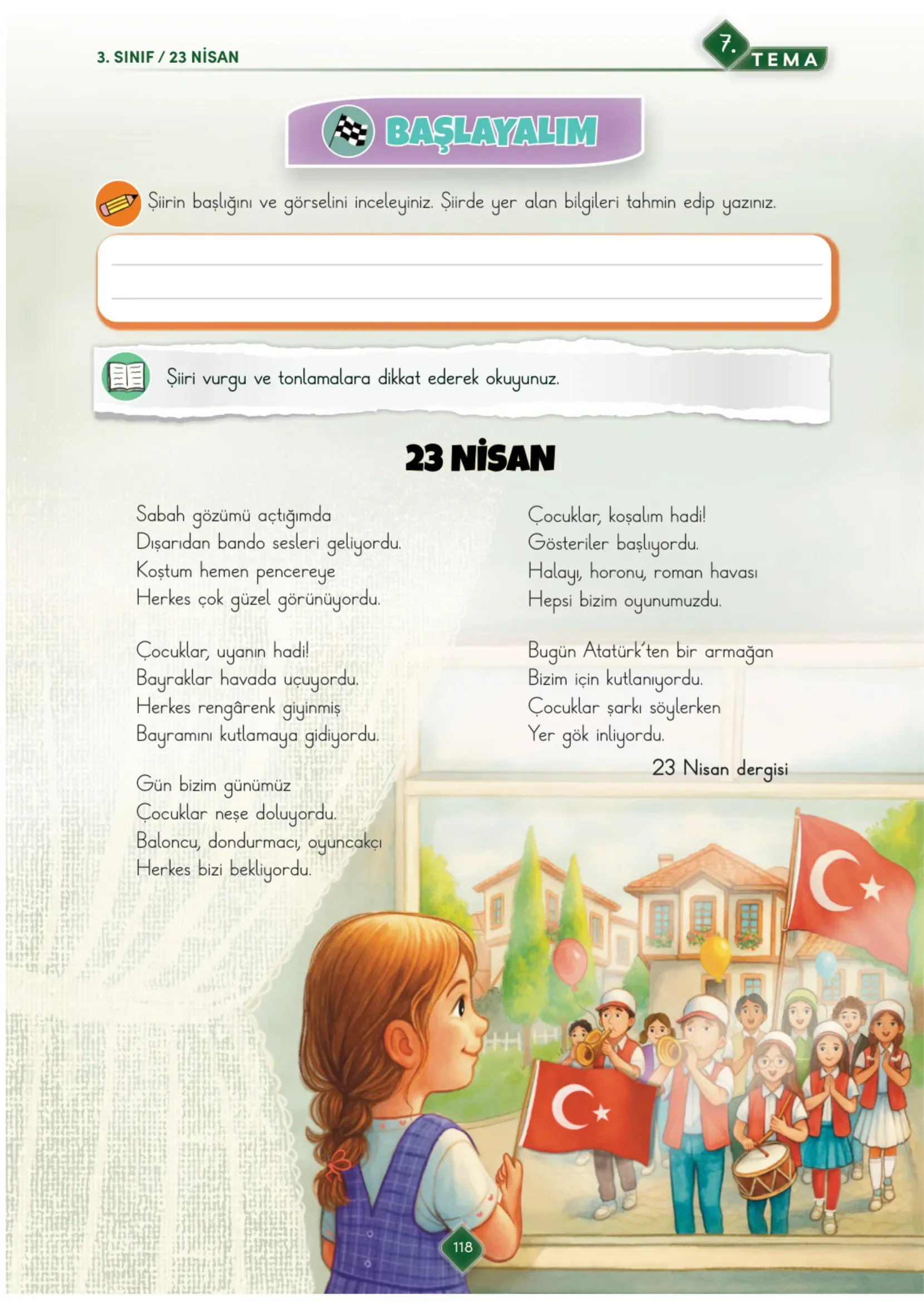 3. Sınıf Türkçe Ders Kitabı Cevapları Meb Yayınları 2. Kitap Sayfa 118