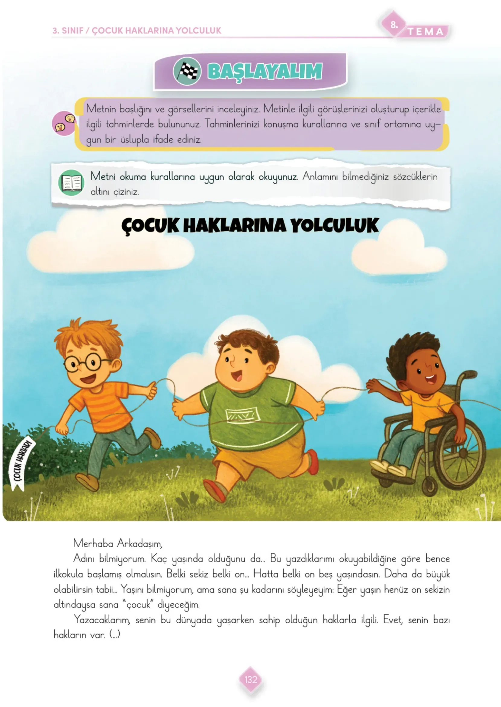 3. Sınıf Türkçe Ders Kitabı Cevapları Meb Yayınları 2. Kitap Sayfa 132