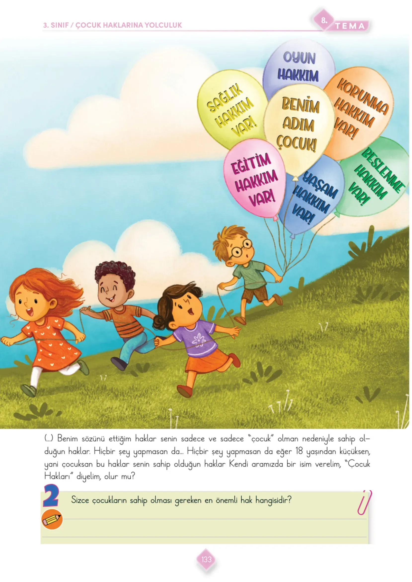 3. Sınıf Türkçe Ders Kitabı Cevapları Meb Yayınları 2. Kitap Sayfa 133