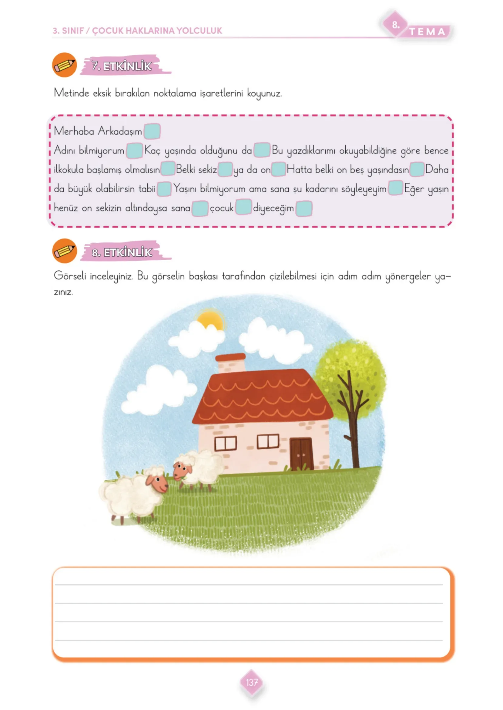 3. Sınıf Türkçe Ders Kitabı Cevapları Meb Yayınları 2. Kitap Sayfa 137