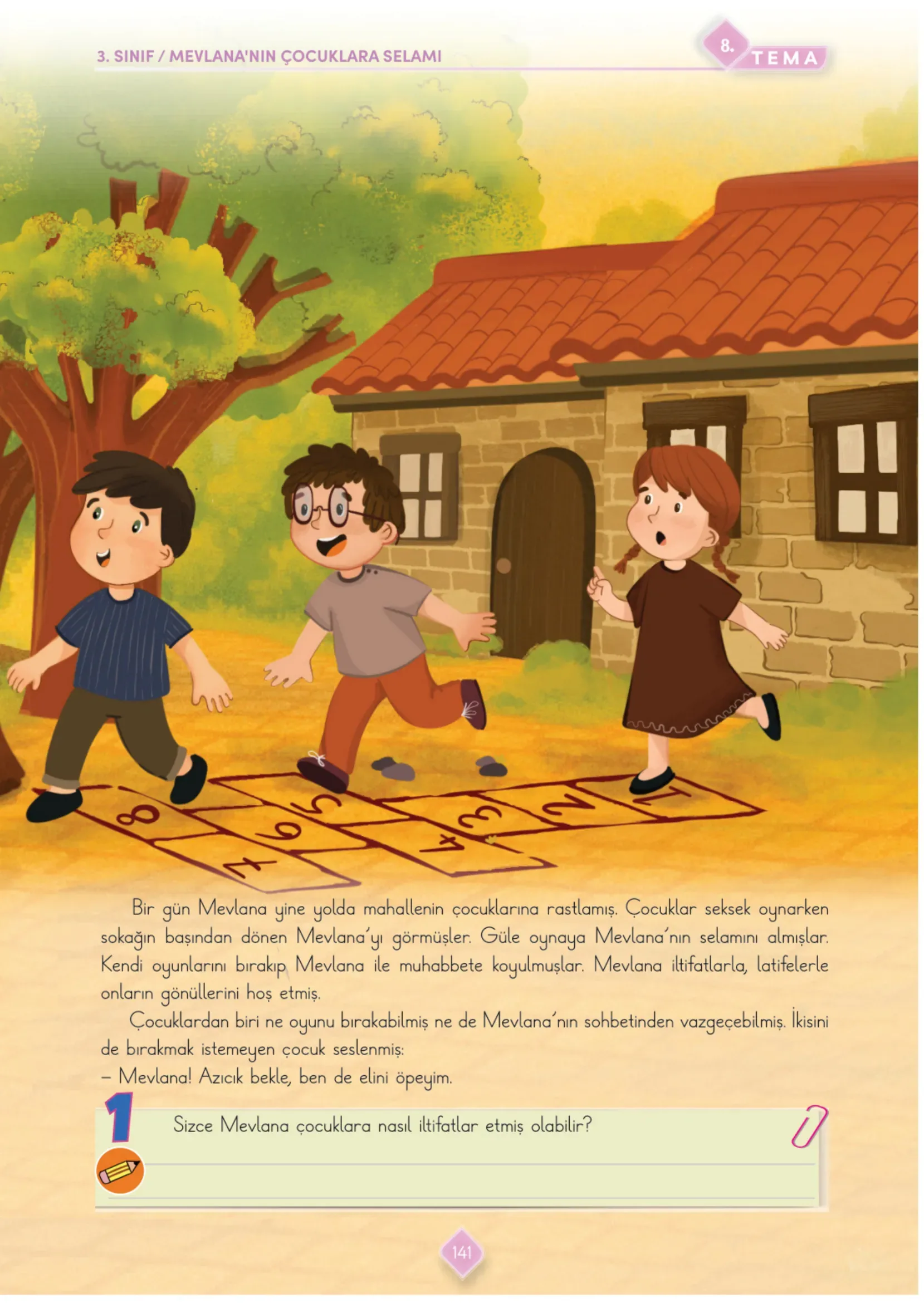 3. Sınıf Türkçe Ders Kitabı Cevapları Meb Yayınları 2. Kitap Sayfa 141