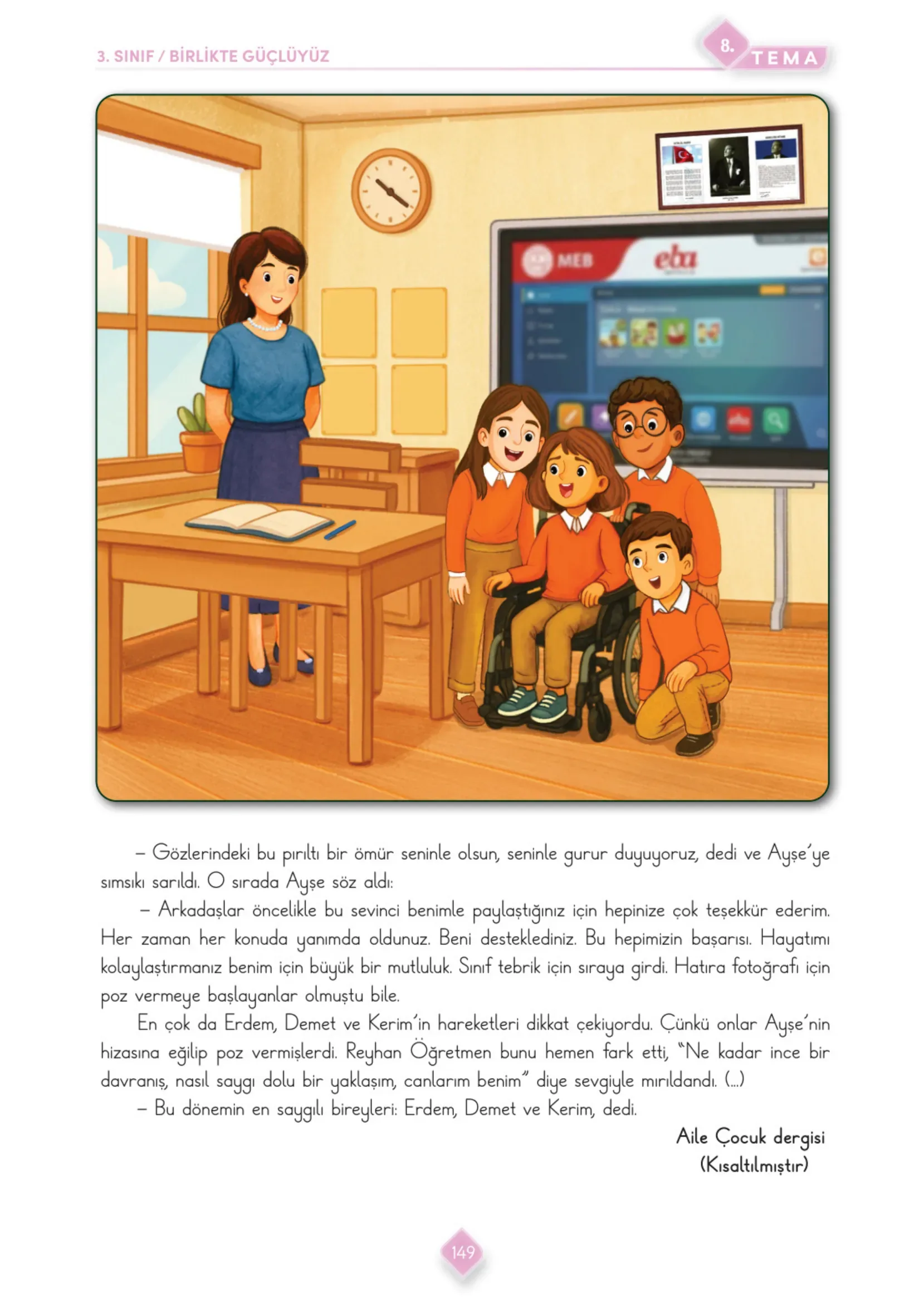 3. Sınıf Türkçe Ders Kitabı Cevapları Meb Yayınları 2. Kitap Sayfa 149