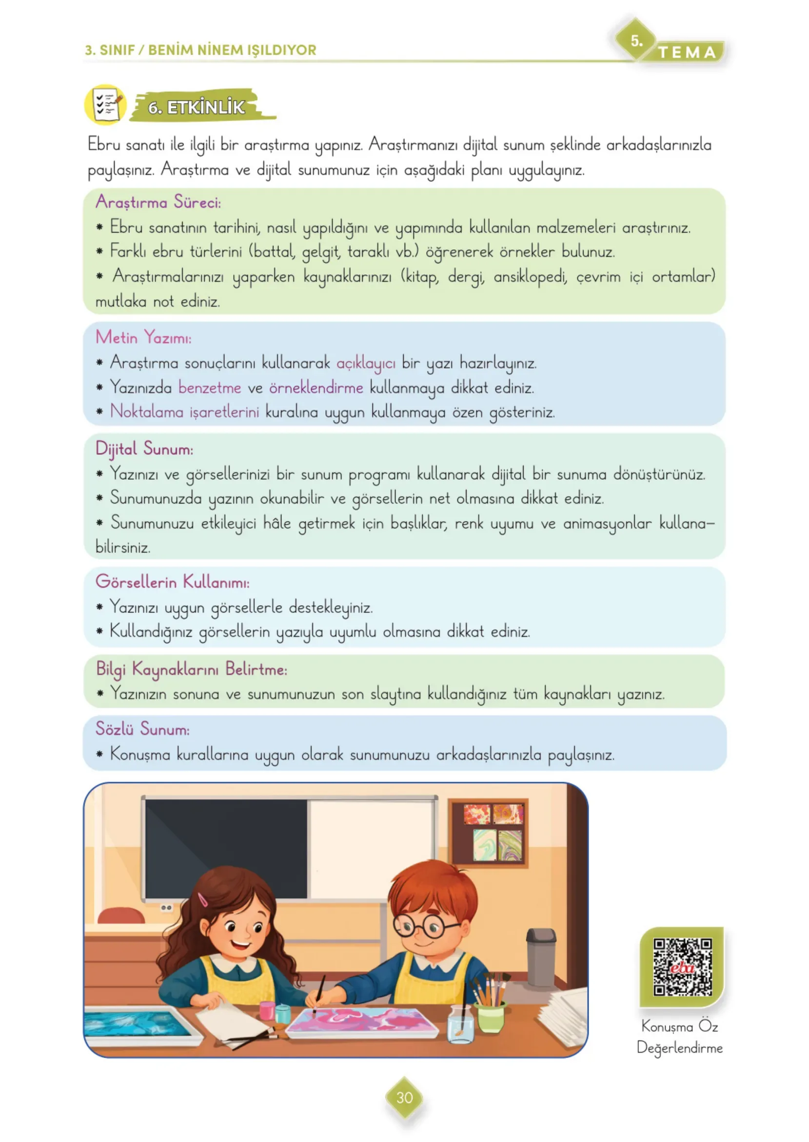 3. Sınıf Türkçe Ders Kitabı Cevapları Meb Yayınları 2. Kitap Sayfa 30