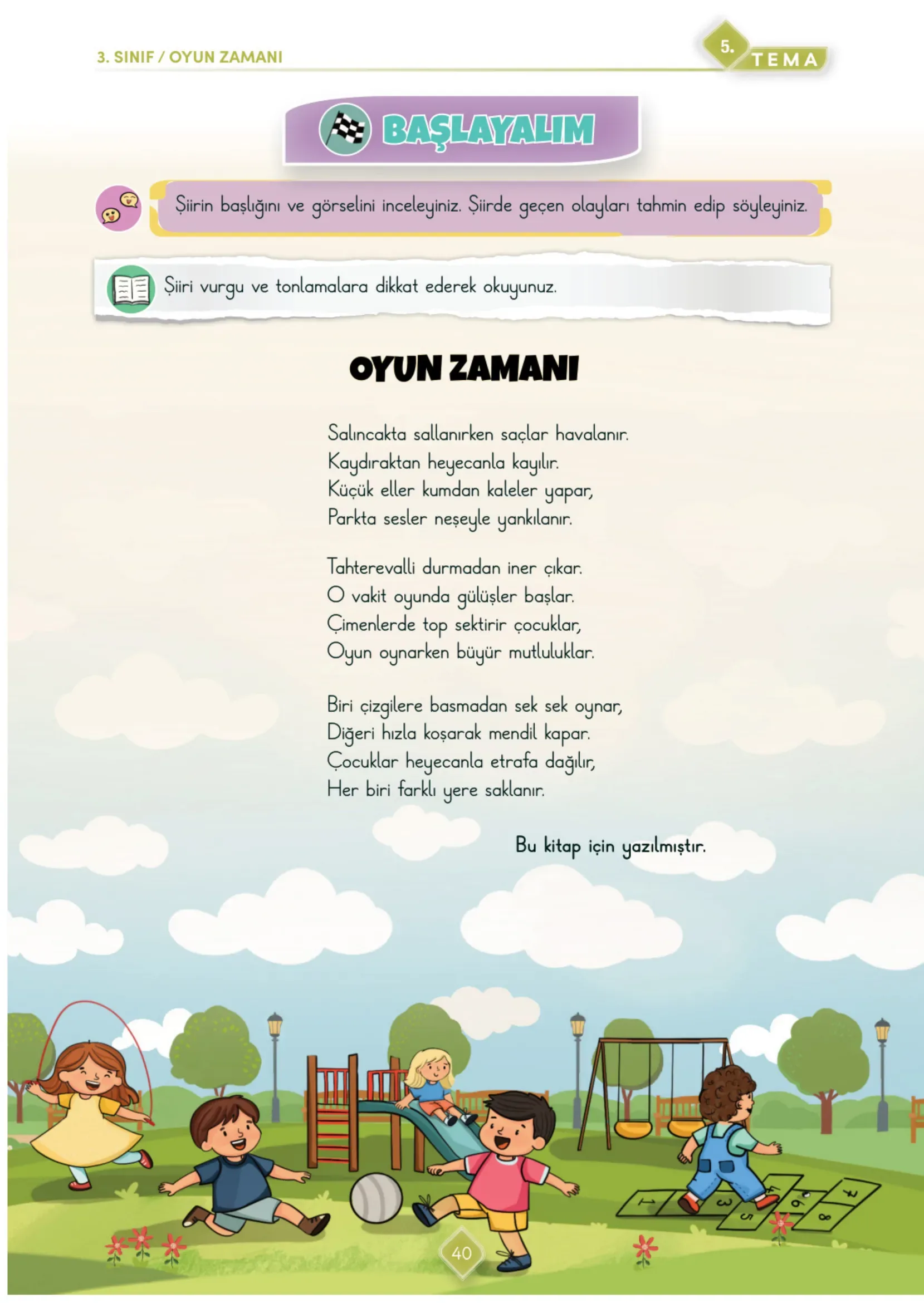 3. Sınıf Türkçe Ders Kitabı Cevapları Meb Yayınları 2. Kitap Sayfa 40