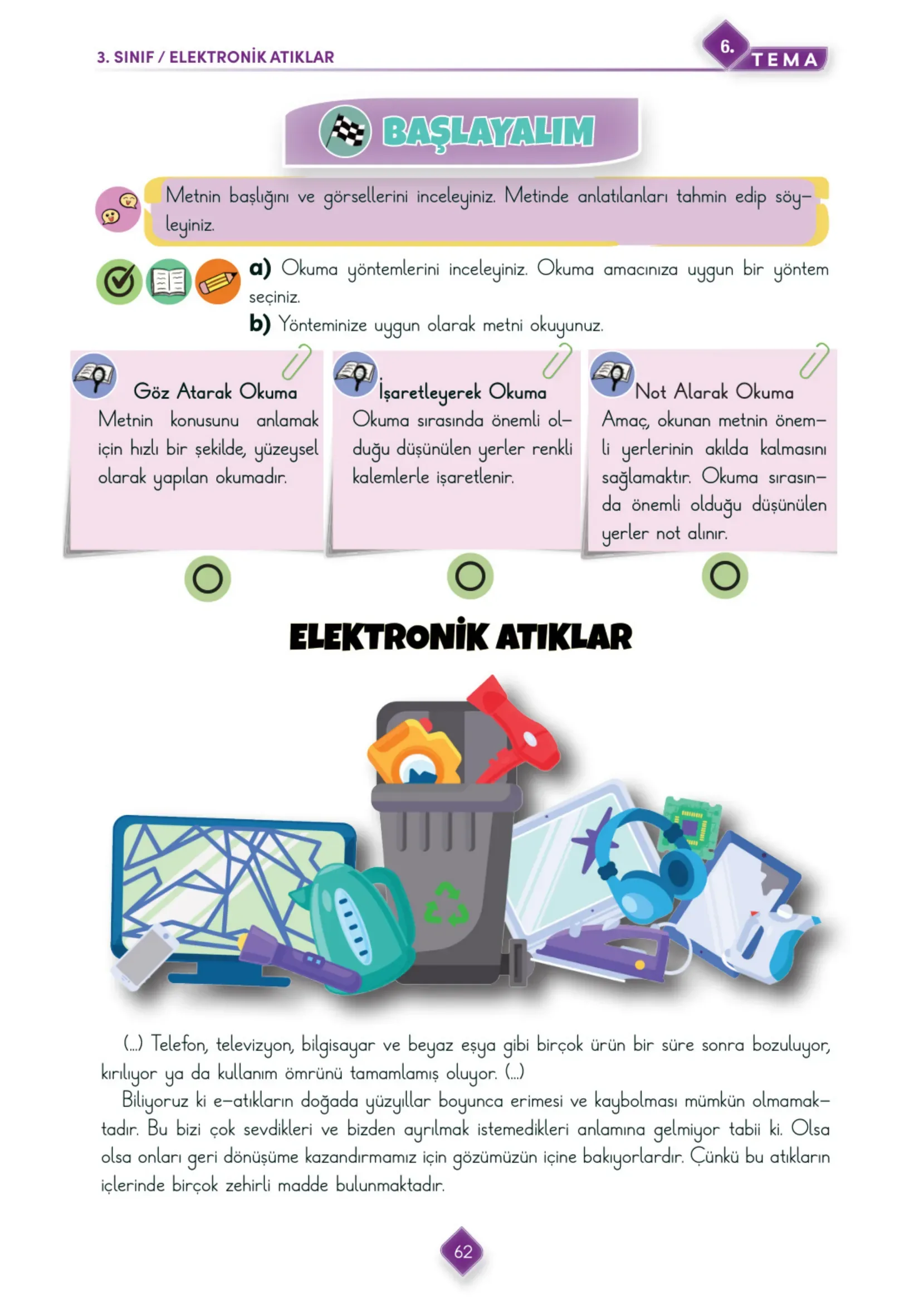 3. Sınıf Türkçe Ders Kitabı Cevapları Meb Yayınları 2. Kitap Sayfa 62