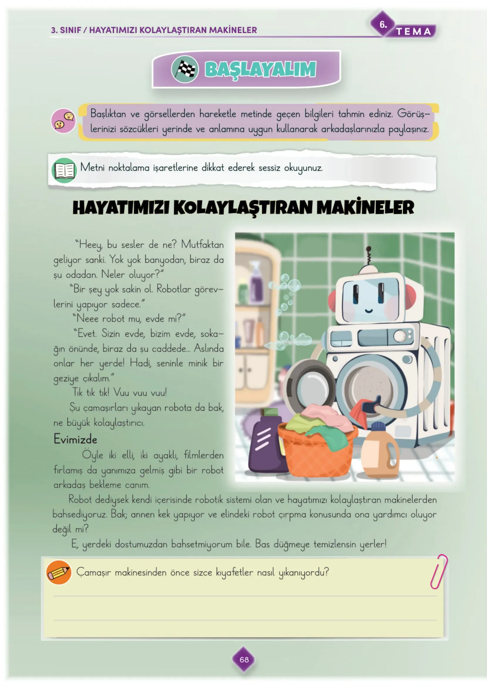 3. Sınıf Türkçe Ders Kitabı Cevapları Meb Yayınları 2. Kitap Sayfa 68