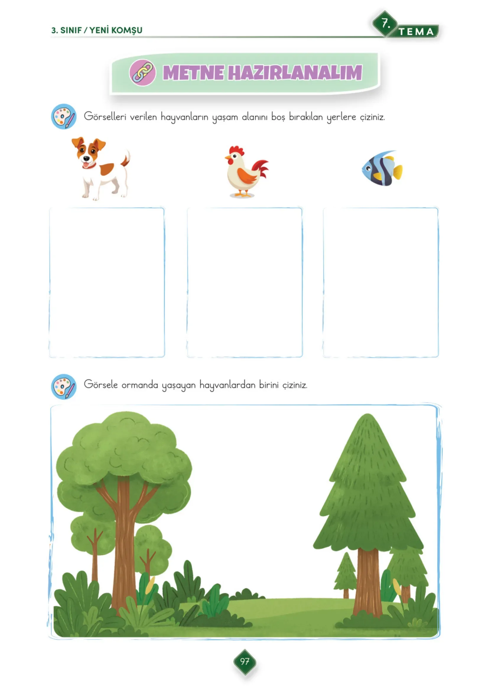 3. Sınıf Türkçe Ders Kitabı Cevapları Meb Yayınları 2. Kitap Sayfa 97