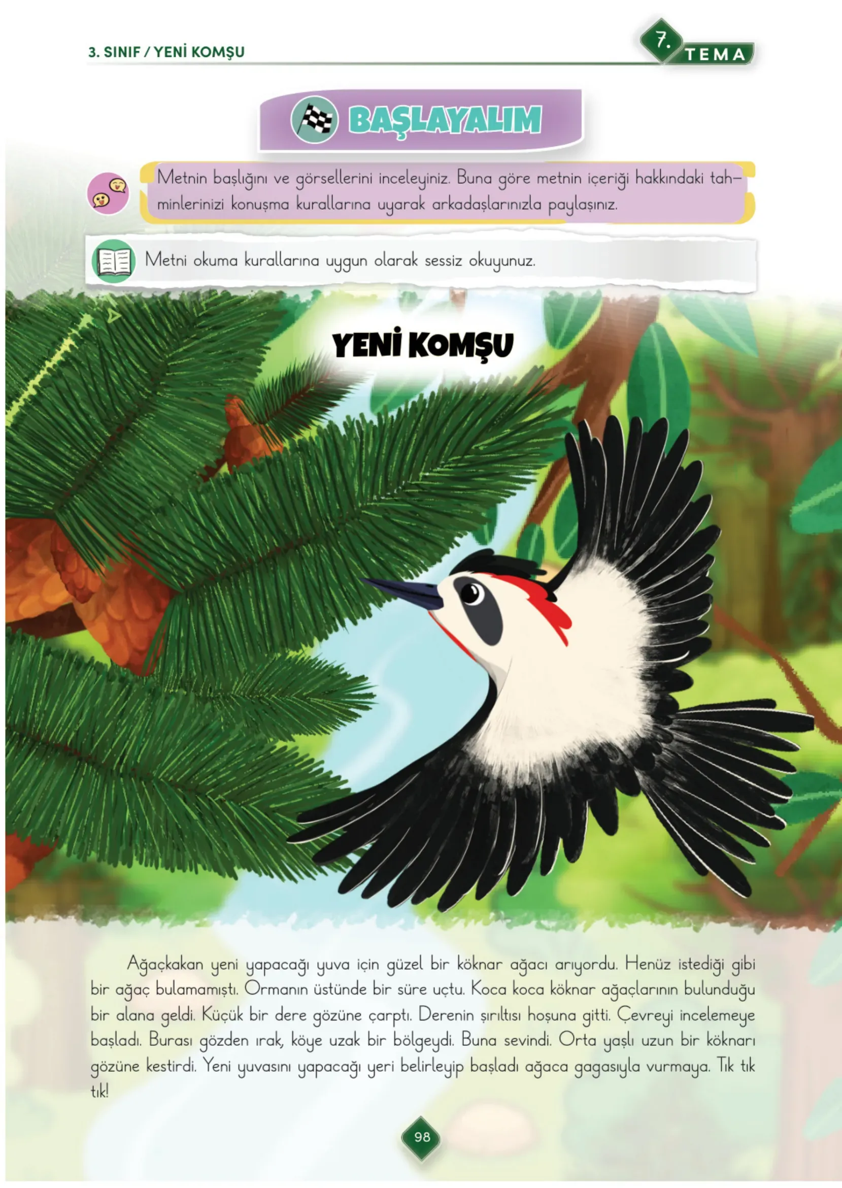 3. Sınıf Türkçe Ders Kitabı Cevapları Meb Yayınları 2. Kitap Sayfa 98