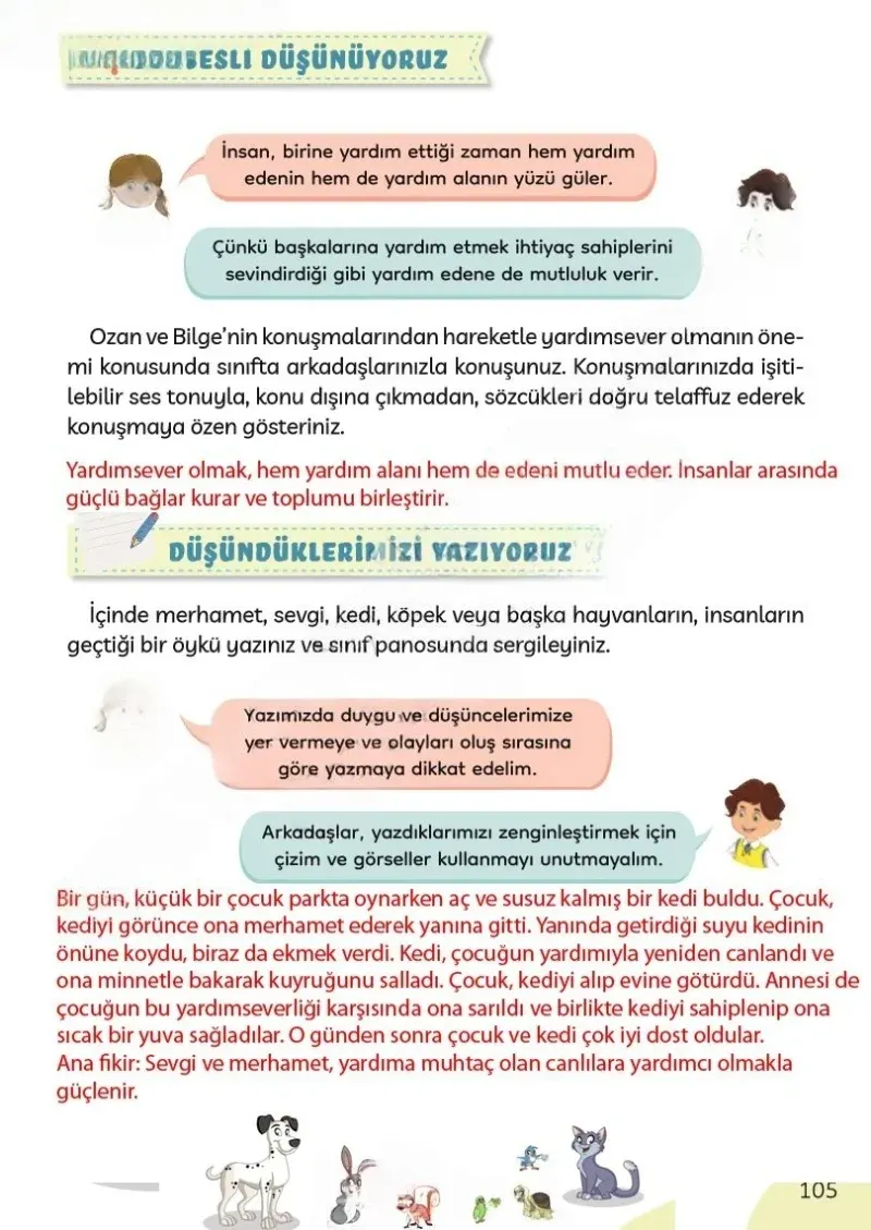 3. Sınıf Türkçe Ders Kitabı Cevapları Meb Yayınları Sayfa 105 Çözüm Görseli