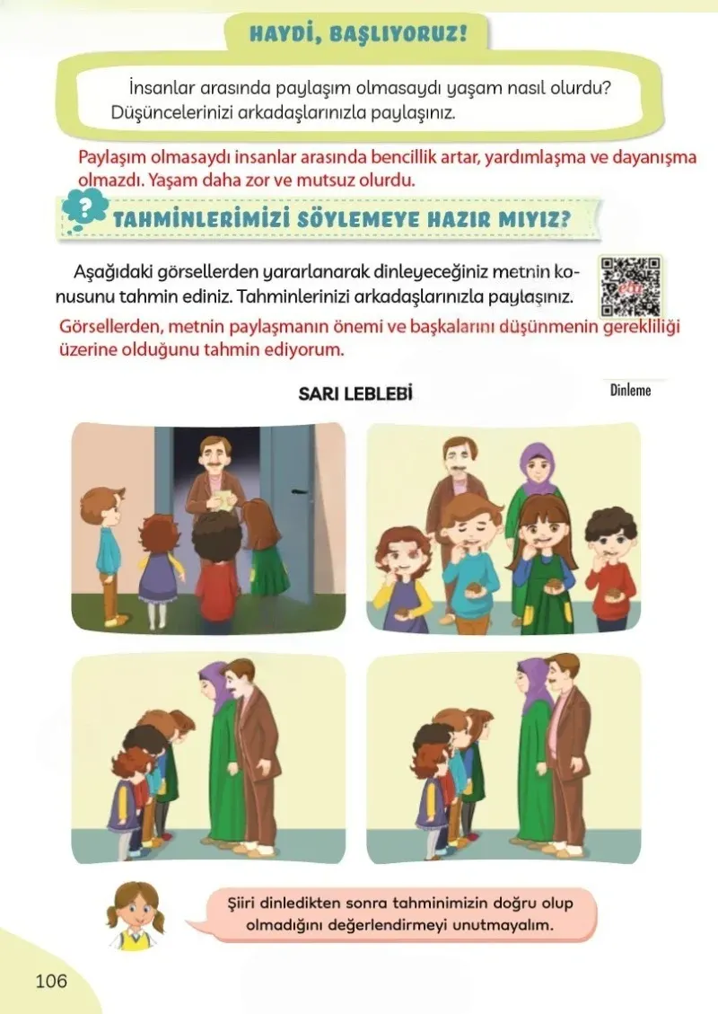 3. Sınıf Türkçe Ders Kitabı Cevapları Meb Yayınları Sayfa 106 Çözüm Görseli