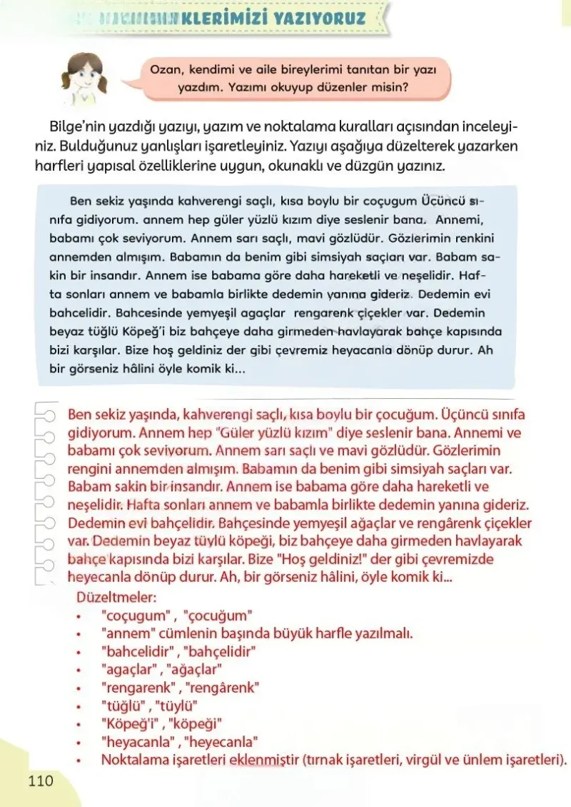 3. Sınıf Türkçe Ders Kitabı Cevapları Meb Yayınları Sayfa 110 Çözüm Görseli