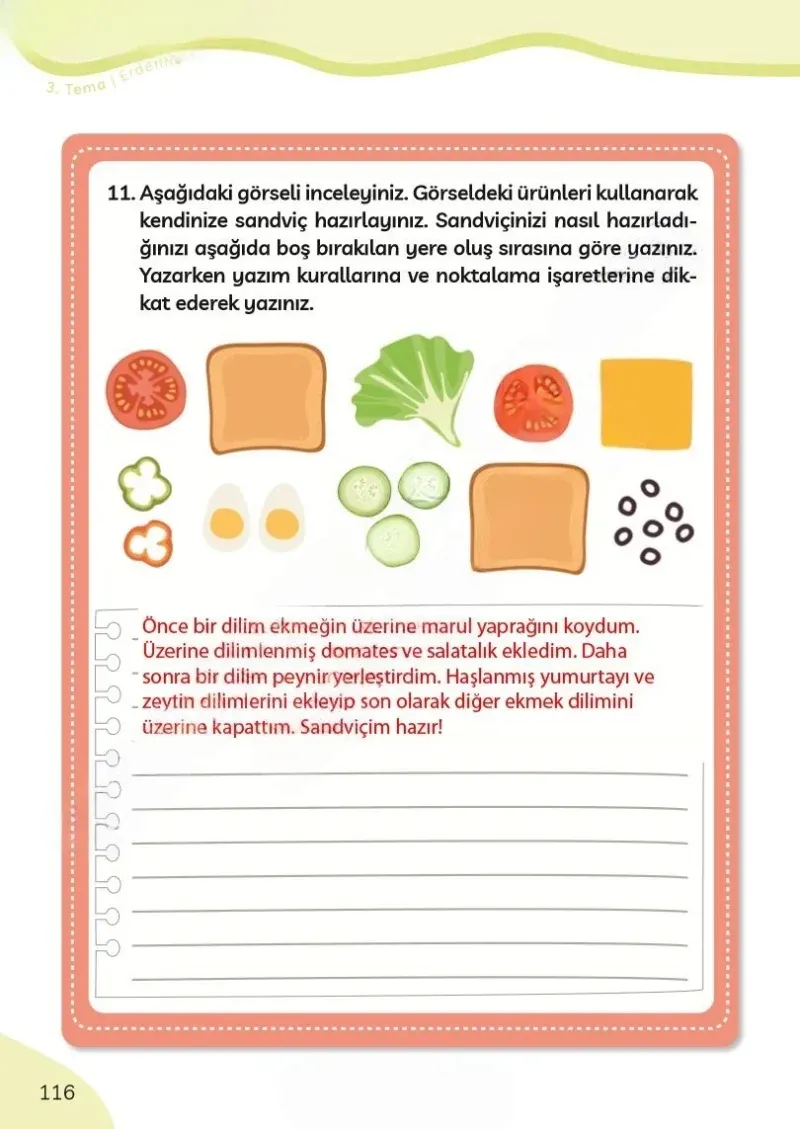 3. Sınıf Türkçe Ders Kitabı Cevapları Meb Yayınları Sayfa 116 Çözüm Görseli