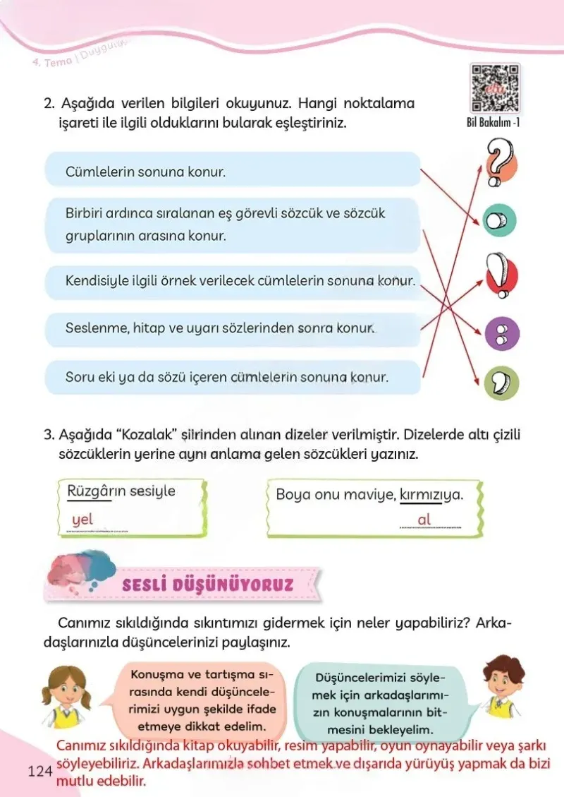 3. Sınıf Türkçe Ders Kitabı Cevapları Meb Yayınları Sayfa 124 Çözüm Görseli