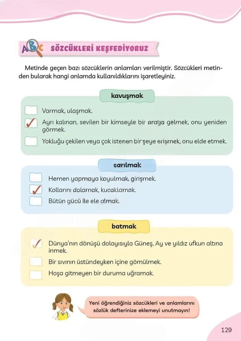 3. Sınıf Türkçe Ders Kitabı Cevapları Meb Yayınları Sayfa 129 Çözüm Görseli