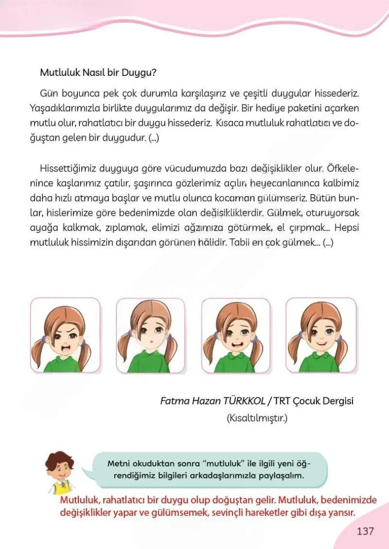 3. Sınıf Türkçe Ders Kitabı Cevapları Meb Yayınları Sayfa 137 Çözüm Görseli