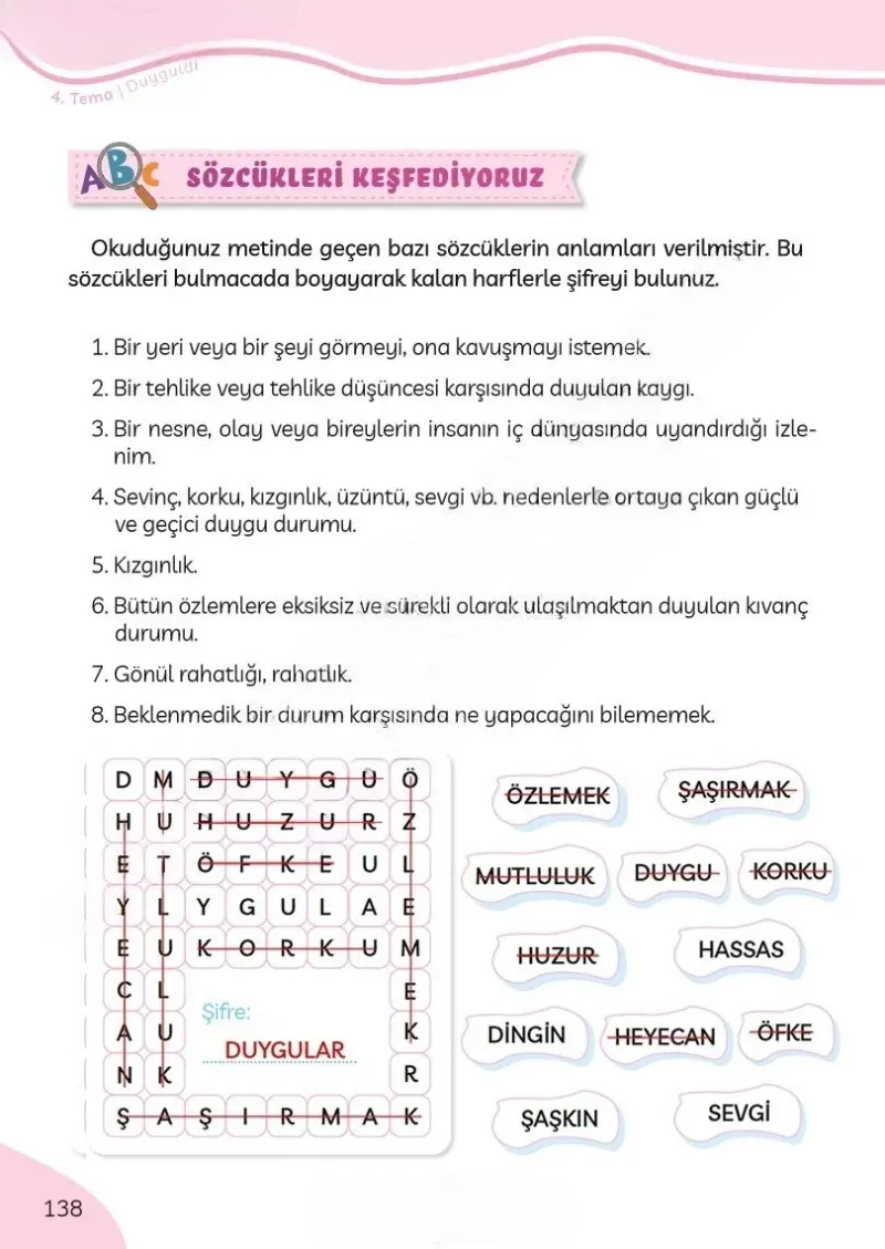 3. Sınıf Türkçe Ders Kitabı Cevapları Meb Yayınları Sayfa 138 Çözüm Görseli