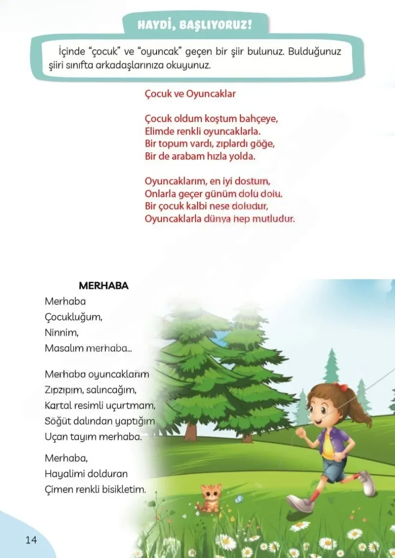 3. Sınıf Türkçe Ders Kitabı Cevapları Meb Yayınları Sayfa 14 Çözüm Görseli