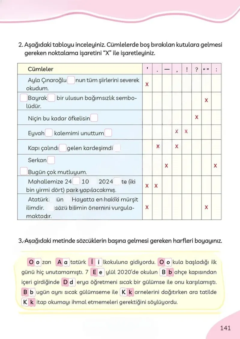 3. Sınıf Türkçe Ders Kitabı Cevapları Meb Yayınları Sayfa 141 Çözüm Görseli