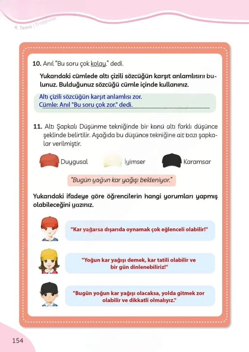 3. Sınıf Türkçe Ders Kitabı Cevapları Meb Yayınları Sayfa 154 Çözüm Görseli
